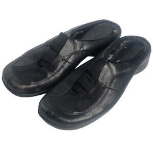 Nine West Renny Womens's Leather Square Toe Mules Slides